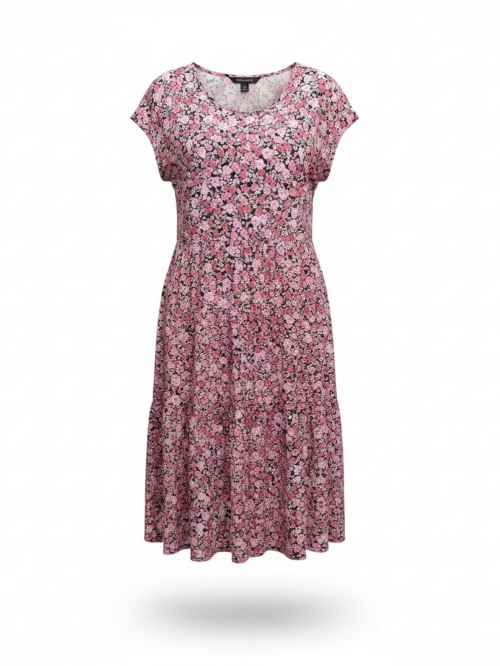 Tommy Hilfiger NWT 2X pink floral tiered dress MSRP $99